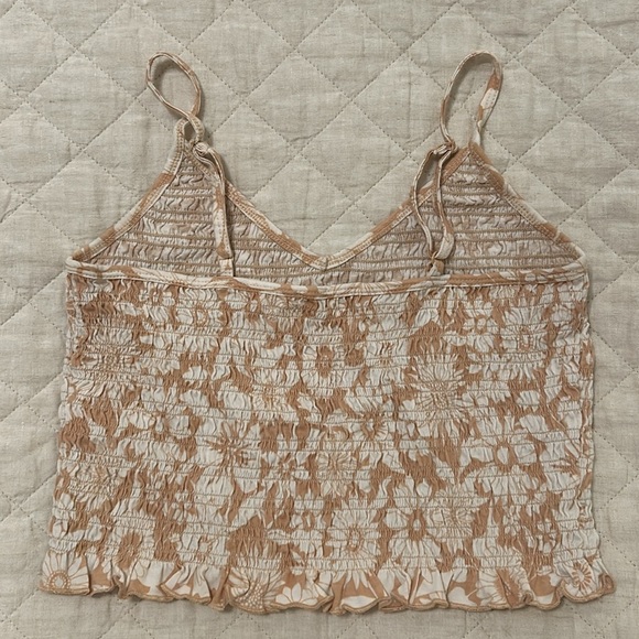 American Eagle ruched floral crop top - Picture 4 of 4